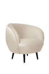 Мягкое кресло Small Benee Beige на черных ножках в интерьере