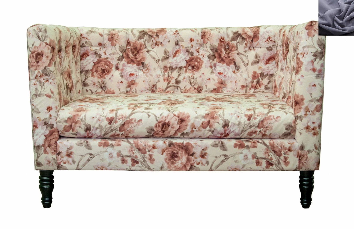 Диван Rose Flower в современном стиле темно серый в интернет-магазине