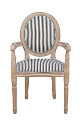 фото Мягкий стул с подлокотниками Volker Arm Black Pinstripe