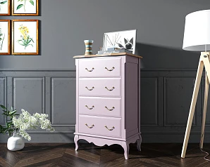 Комод Leontina Lavanda четыре ящика арт ST9340L в интерьере