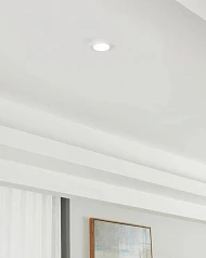 900455 Встраиваемый светильник CAROSSO, 35W (GU10), L93, B93, H25, алюминий, белый, черный в интернет-магазине