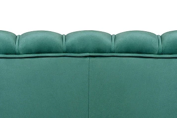 Диван ракушка для гостиниц Pearl Triple Green V2 на черных ножках в интернет-магазине