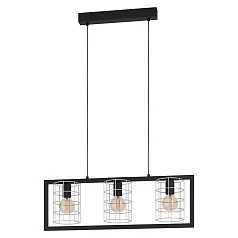 стильные 43663 Подвесной потолочный светильник (люстра) JUBILY, 3Х40W, E27, L770, B145, H1100, сталь/цинк, че