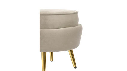 заказать Кресло с пуфом ракушка Pearl Taupe