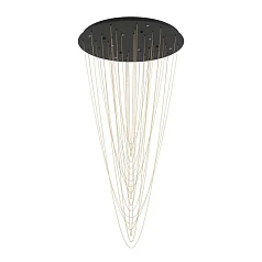 купить красивые 390355 Люстра диммируемая TREPUCO, 8X5,4W (LED), 3000K, 4080lm, ?780, сталь, черный/сталь, латунь