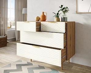 купить красивый Комод с четыремя ящиками "Line" LN14/GR1/beige
