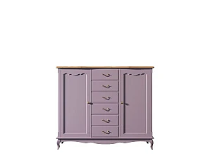 красивый Комод Leontina Lavanda с шестью ящиками и дверками арт ST9350L