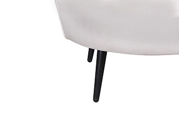 Диван ракушка Pearl Double Beige на черных ножках