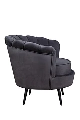 Низкое кресло ракушка Pearl черный V2 в интерьере