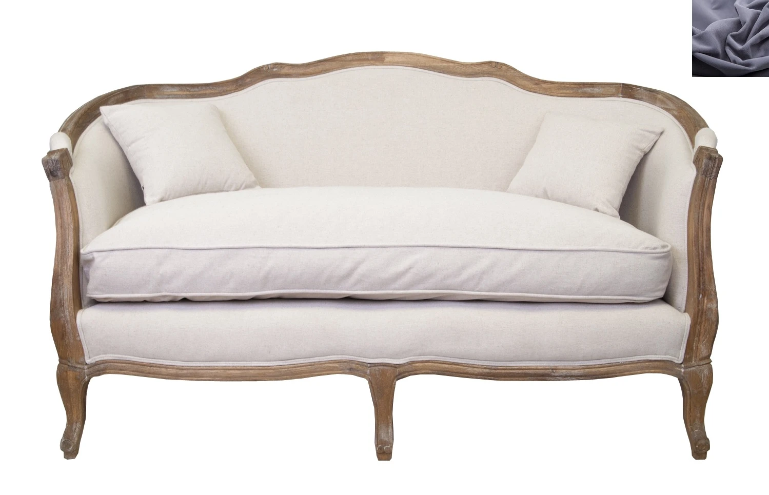 фото Диван ампир Darcy 2 цвет серый