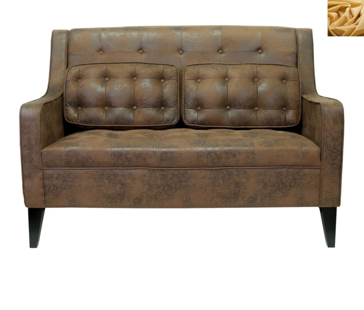 купить Прямой двухместный диван Hublon цвет желтый