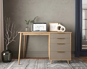 заказать Стол рабочий "Line" одной тумбой R23/beige