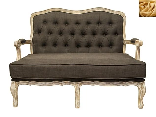 фото Прямой диван модерн Yareli Brown V2 желтый