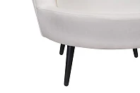 Кресло ракушка Pearl Beige на черных ножках