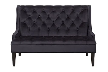 Прямой двухместный американский диван Sommet черный на заказ в интернет-магазине