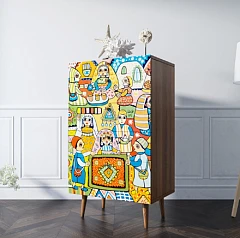 фото Комод высокий "Berber" 1 принт арт BB10/Print_01