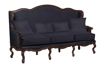 купить красивый Прямой трехместный диван Brody черный в интернет-магазине