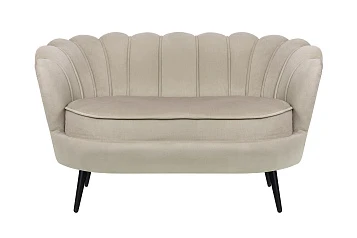 стильный Дизайнерский диван Pearl Double Taupe на черных ножках