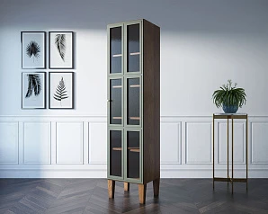 красивые Шкаф одностворчатый "Andersen" с рифлеными стеклами арт AN13 на заказ