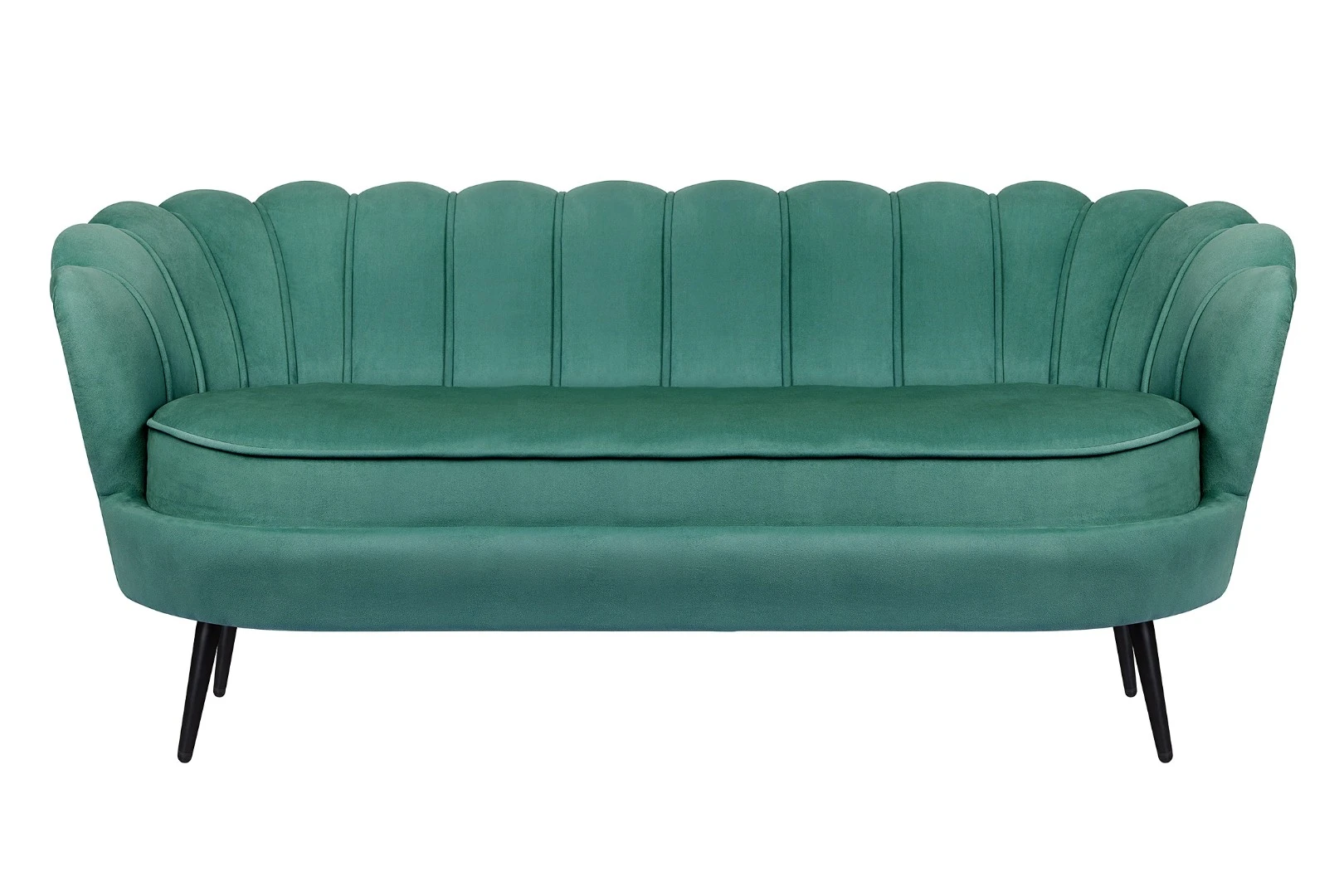 купить красивый Диван ракушка для гостиниц Pearl Triple Green V2 на черных ножках