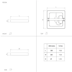 стильные 900184 Светодиод Настенно-потолочный светильник FUEVA 5,20,5W(LED), 285x285, 2400lm, 3000K, сталь, латунь