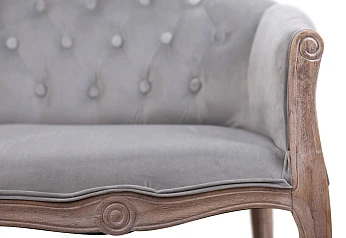 красивый Двухместный дизайнерский диван Kandy Double Grey Velvet