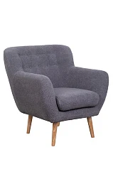 Низкое кресло Fuller Grey Boucle в интерьере