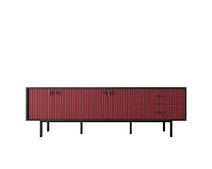 заказать Комод с четырьмя дверками и двумя ящиками "Emerson" арт EM04/red/L