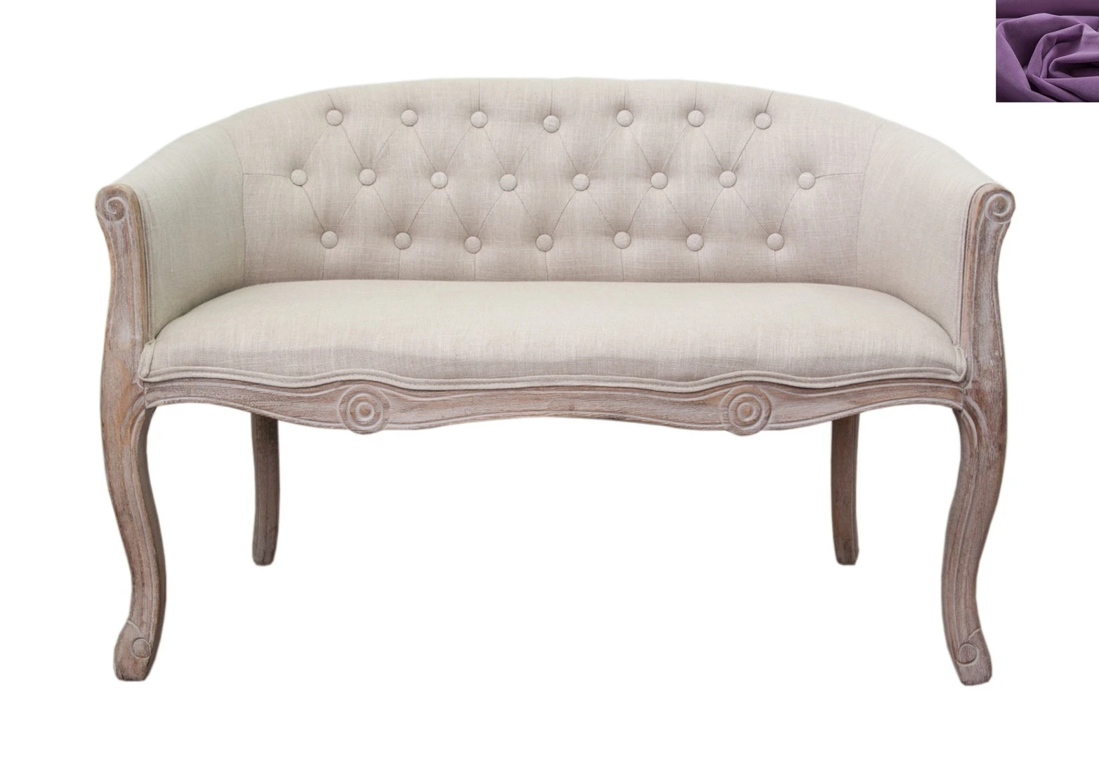 красивый Дизайнерский двухместный диван Kandy Double Mocca цвет фиолетовый