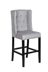 Дизайнерский барный стул Skipton Grey Velvet в интернет-магазине