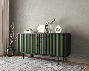 Комод две дверки и три ящика "Emerson" арт EM08/green/L в интернет-магазине