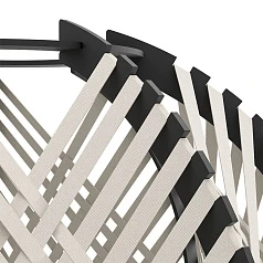 44009 Торшер WAVERTON, 1х40W (E27), H1430, ?400, сталь черный / текстиль, дерево, белый, черный в интернет-магазине