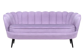 красивый Диван ракушка для гостиниц Pearl Triple Purple на черных ножках