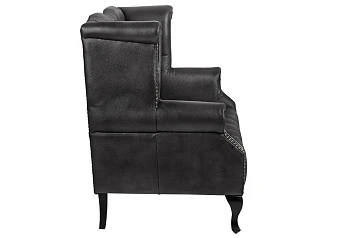 купить Кожаный дизайнерский диван Royal Sofa Black в интернет-магазине