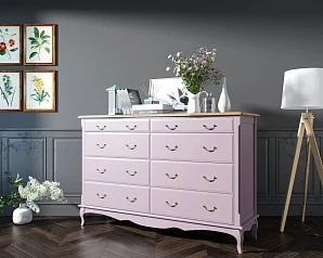 красивые Комод Leontina Lavanda на восемь ящиков арт ST9316/2L