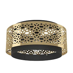 43979 Потолочный светильник SANDBACH, 1X40W (E27), ?420, сталь, черный, латунь