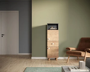 Узкий шкаф сдвумя дверками и одним ящиком "Split" SP13 в интернет-магазине