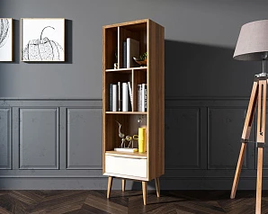купить Узкий стеллаж "Bruni white" арт BR26WH