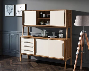 красивый Буфет "Bruni white" широкий арт BR37WH на заказ