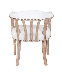 купить стильный Мягкий стул с подлокотниками Tanner White Leather в интернет-магазине