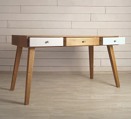 стильный Рабочий стол "Aquarelle Birch" с тремя ящиками арт RE-36ETG