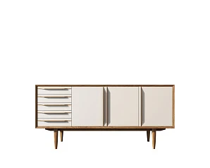 купить красивый Комод "Bruni white" три дверки арт BR04WH