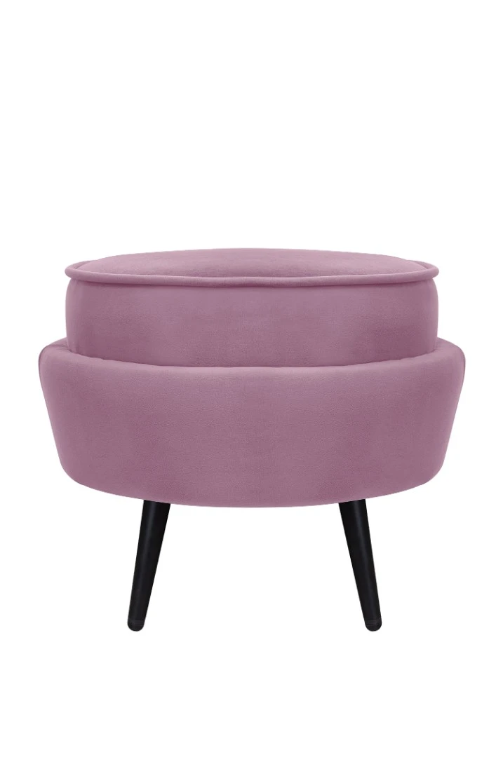 заказать Пуф Pearl Adorn Pink на черных ножках