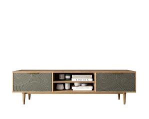 Комод "Line" с нишей низкий под TV R27/browngrey в интернет-магазине