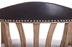 стильный Мягкий стул с подлокотниками Tanner Black Leather