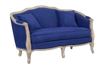 Дизайнерский двухместный диван Darcy 2 Blue