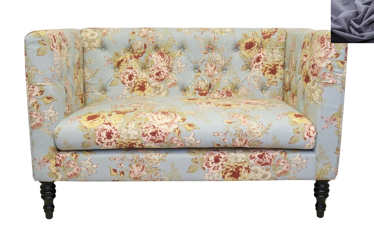 купить стильный Прямой двухместный диван Rose цвет серый в интернет-магазине