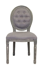 Дизайнерский обеденный стул модерн Volker Button Grey в интерьере