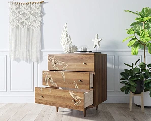 заказать Комод "Boho" 3 ящика с растением арт BH04