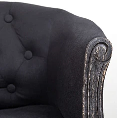 Низкое кресло Kandy Black Old